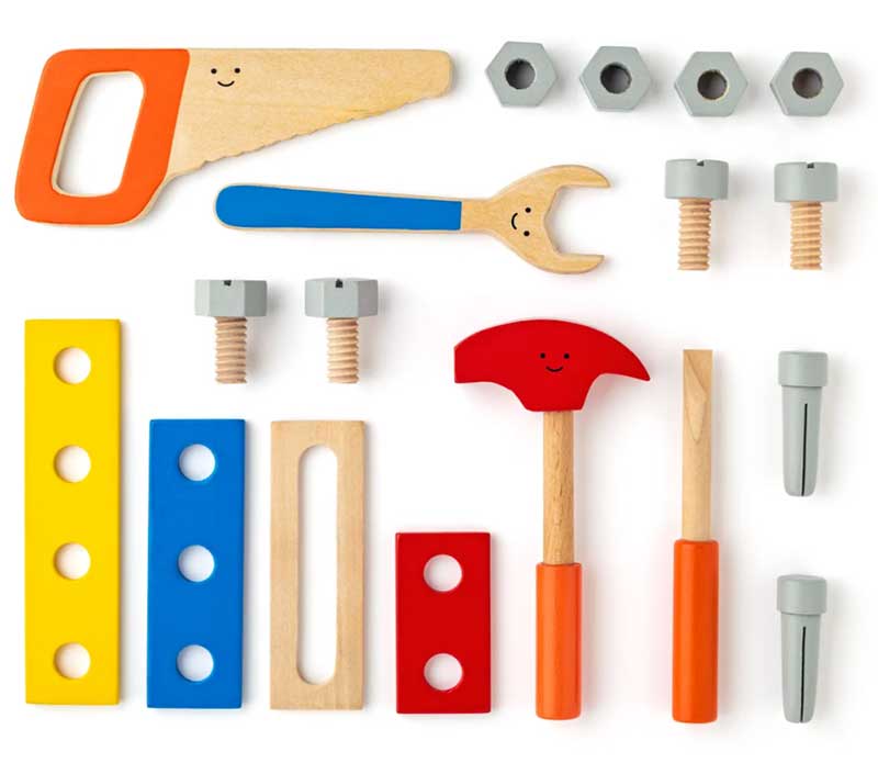WOODY Drveni dečji alat 19 delova 90104 - dodatni pogled