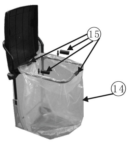 Podesivi stalak za kese za smeće 094349 - dodatni pogled