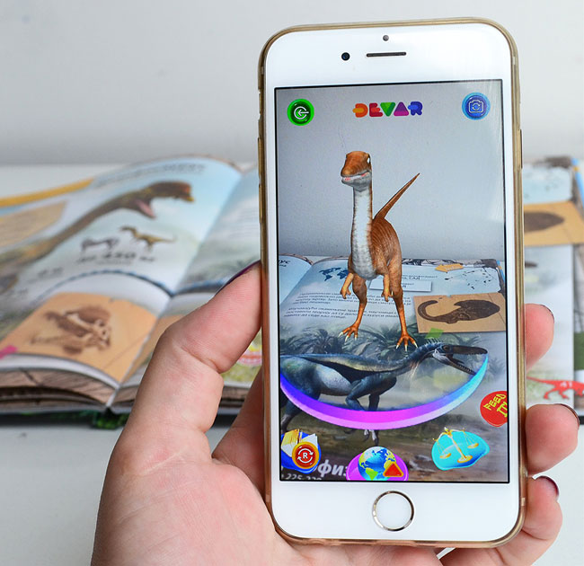 Enciklopedija Dinosaurusi u uvećanoj stvarnosti Devar 4D knjiga - dodatni pogled
