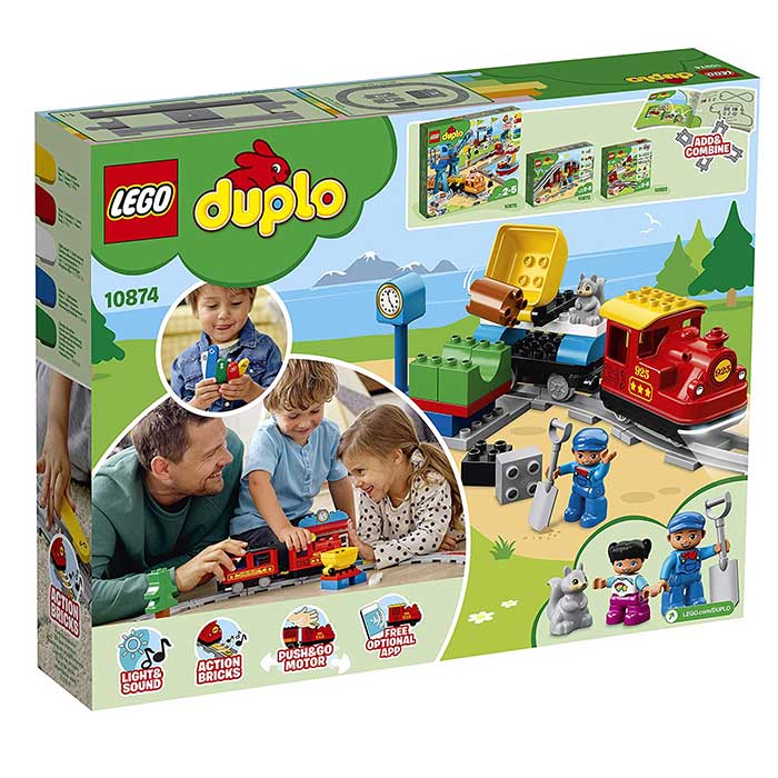 LEGO® DUPLO® Kocke - Voz sa parnom lokomotivom 10874 - dodatni pogled