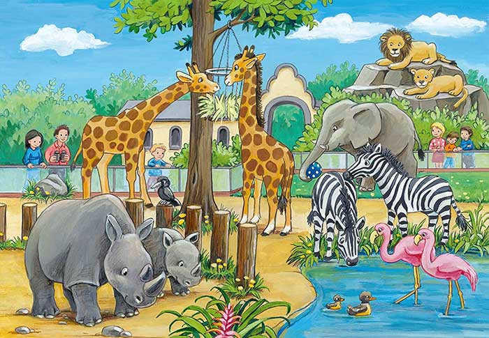 Ravensburger Puzzle 2x24 Dobro došli u Zoo 07806 - dodatni pogled