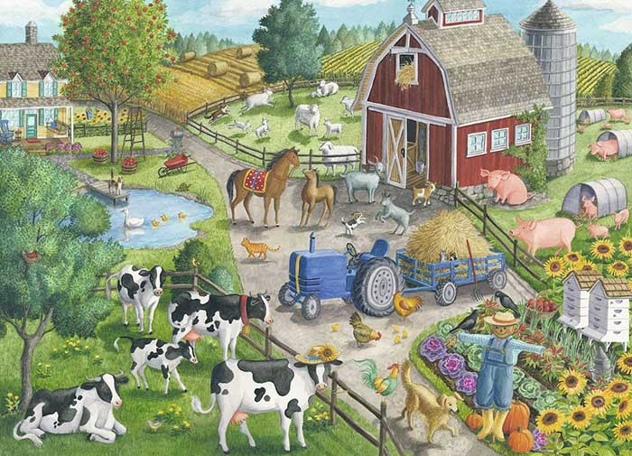 Puzzle Na farmi Ravensburger 09640 - dodatni pogled