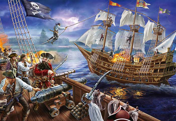 Ravensburger Puzle 200 delova - Gusarski napad 12759 - dodatni pogled