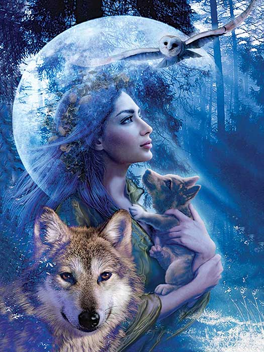 Puzzle Ravensburger 1000 delova -  Boginja vukova 15414 - dodatni pogled