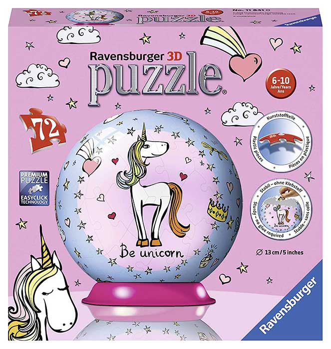 3D Puzle Kugla Be Unicorn - Ravensburger 11841 - dodatni pogled