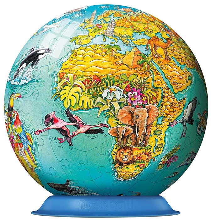 3D Puzle Kugla Mapa sveta - Ravensburger 12212 - dodatni pogled