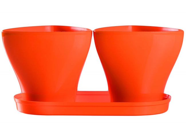 Saksije za cveće sa tacnom Jazz Mix and Play Narandžasta - dodatni pogled