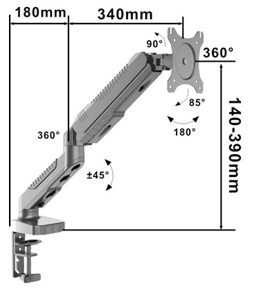 Alpha Stoni nosač za monitor 15-27 inča 024331 - dodatni pogled