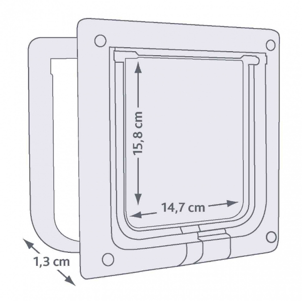 TRIXIE Vratanca za mačke - sa 2 načina rada - 21×21cm braon  - dodatni pogled