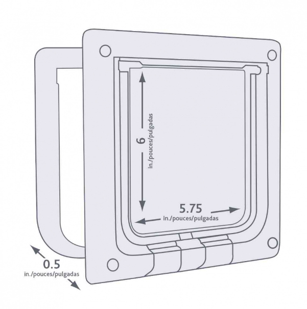 TRIXIE Vratanca za mačke - sa 4 načina rada - 21×21cm siva - dodatni pogled