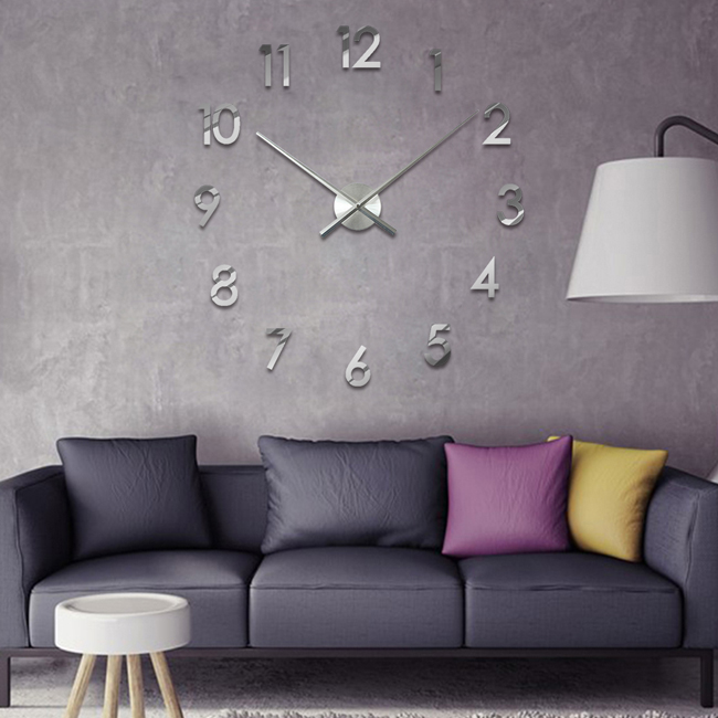 3D Veliki samolepljivi zidni sat T4341S - dodatni pogled