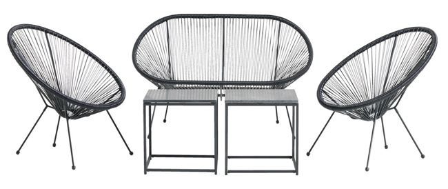 Baštenska garnitura Olsun Plus Dvosed Dva stočića Dve stolice - dodatni pogled