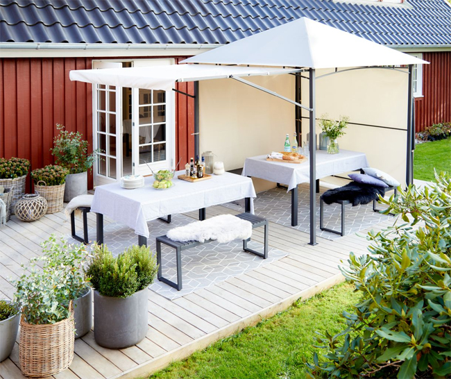 Paviljon Hawk Sa stranicama koje se podižu kao tenda - dodatni pogled