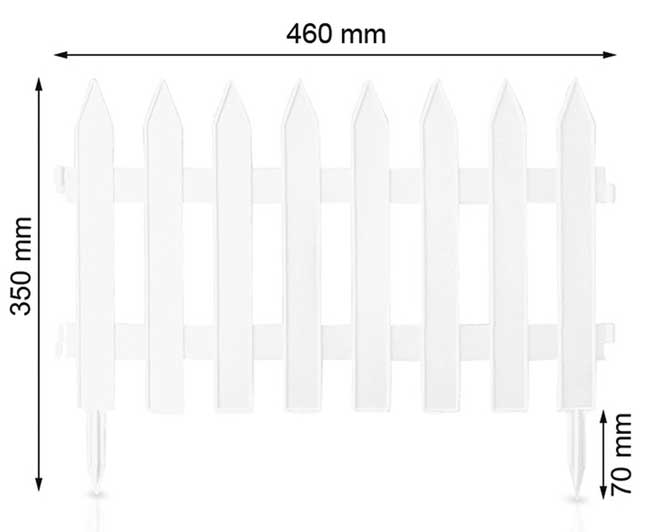 Baštenska ogradica 3.22m Prosperplast IPLSU-S449 - dodatni pogled