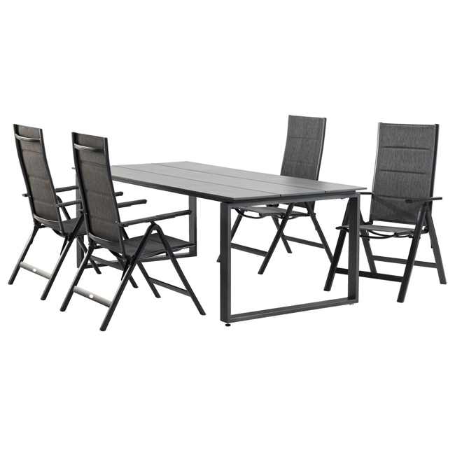 Baštenska garnitura Campo Sto i četiri podesive stolice - dodatni pogled