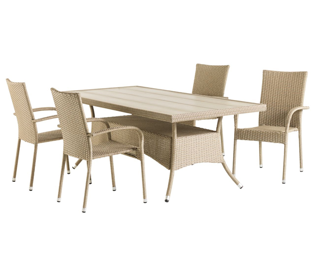 Baštenska garnitura Stella Sto i četiri stolice - dodatni pogled