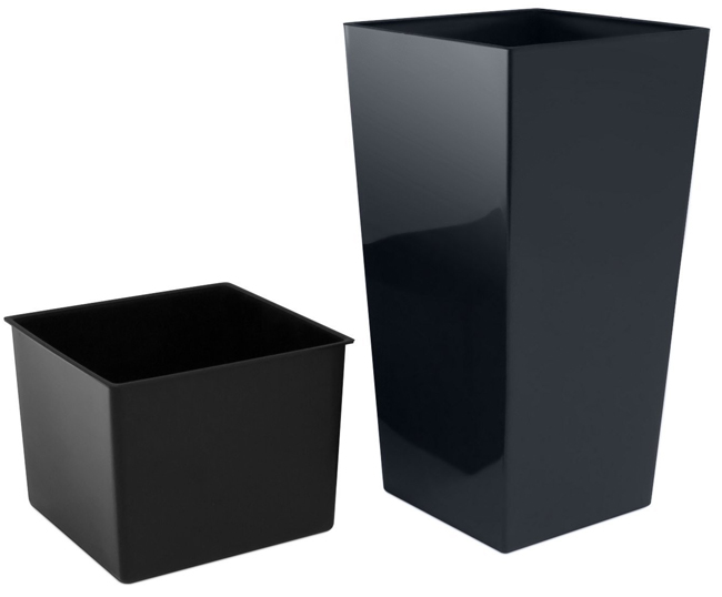 Prosperplast Saksija za cveće sa uloškom Urbi Square 50cm Antracit - dodatni pogled