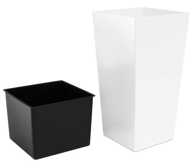 Prosperplast Saksija za cveće sa uloškom Urbi Square 61cm Bela - dodatni pogled