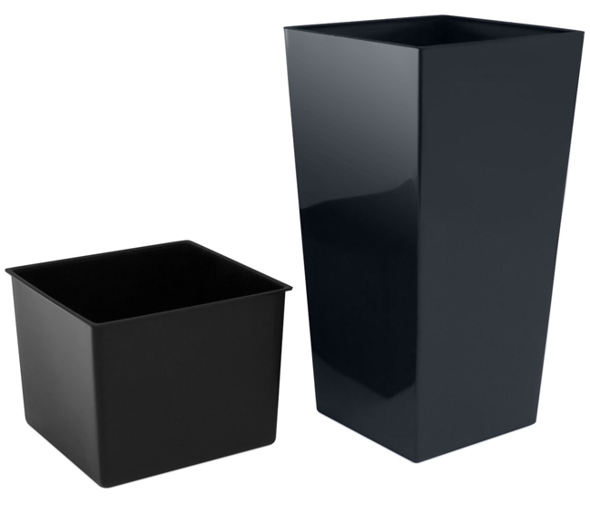 Prosperplast Saksija za cveće sa uloškom Urbi Square 61cm Antracit - dodatni pogled