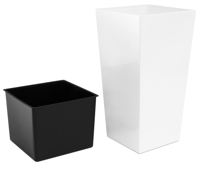 Prosperplast Saksija za cveće sa uloškom Urbi Square 75cm Bela - dodatni pogled