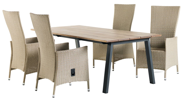 Baštenska garnitura Foster Sto i četiri stolice - dodatni pogled