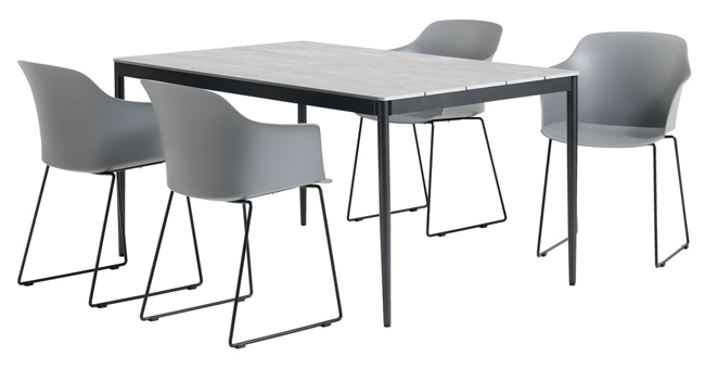 Baštenska garnitura Moonlight Sto i četiri stolice - dodatni pogled