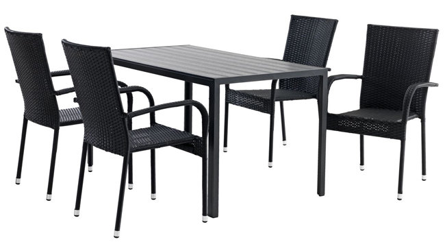 Baštenska garnitura Yergo Sto i četiri stolice - dodatni pogled