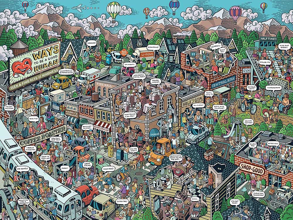 Puzzle slagalica 750 delova Lepo ponašanje u gradu Ravensburger 16804 - dodatni pogled