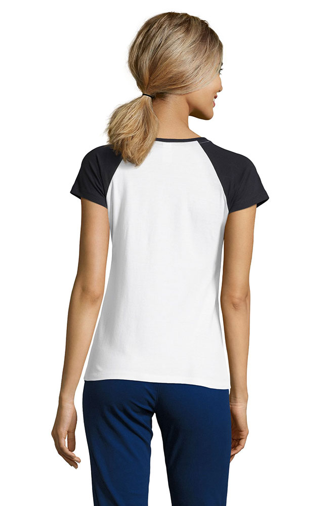 Sols Ženska majica sa kratkim rukavima Milky white/navy veličina L 11195 - dodatni pogled