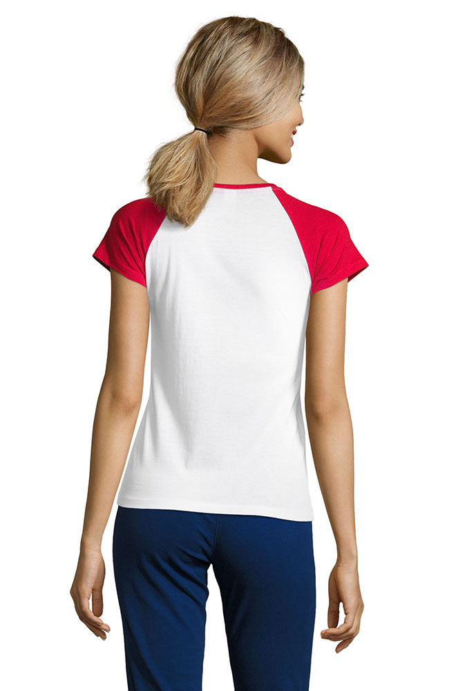 Sols Ženska majica sa kratkim rukavima Milky white/red veličina M 11195 - dodatni pogled