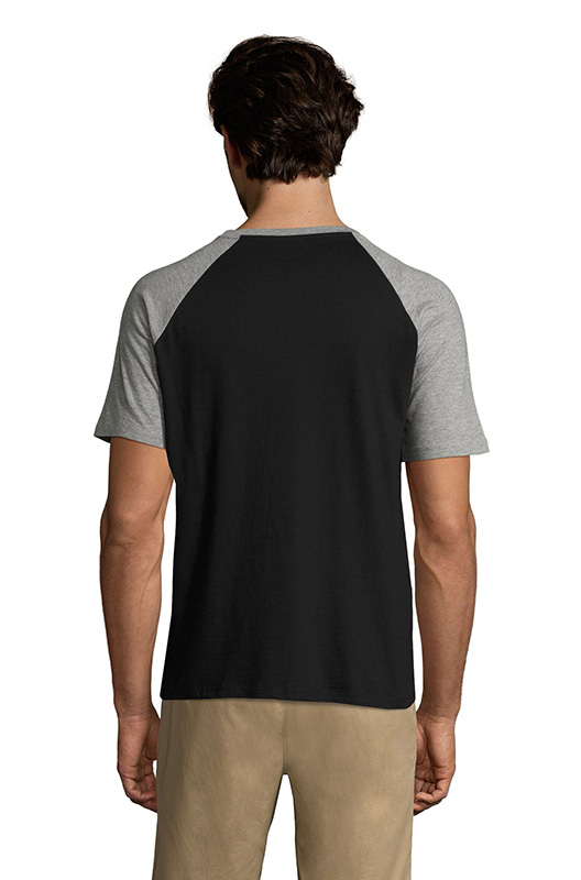 Sols Muška majica Funky black/melange grey veličina L 11190 - dodatni pogled