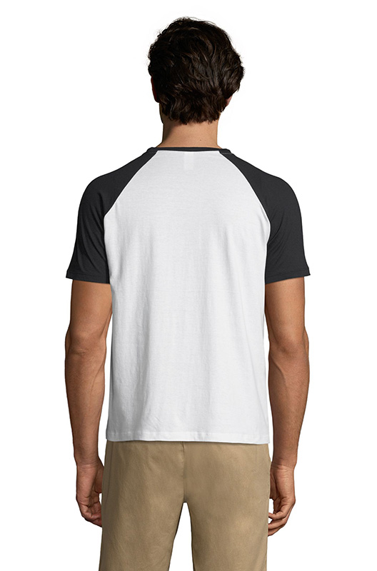 Sols Muška majica Funky white/navy veličina XL 11190 - dodatni pogled