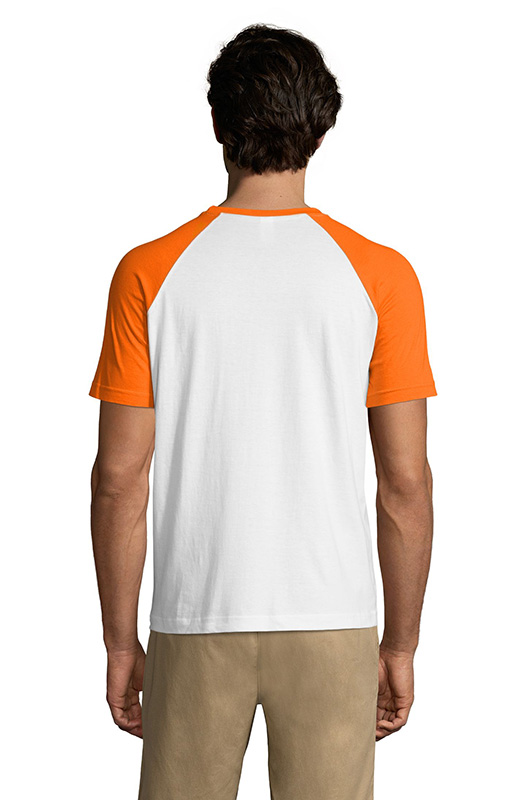 Sols Muška majica Funky white/orange veličina S 11190 - dodatni pogled