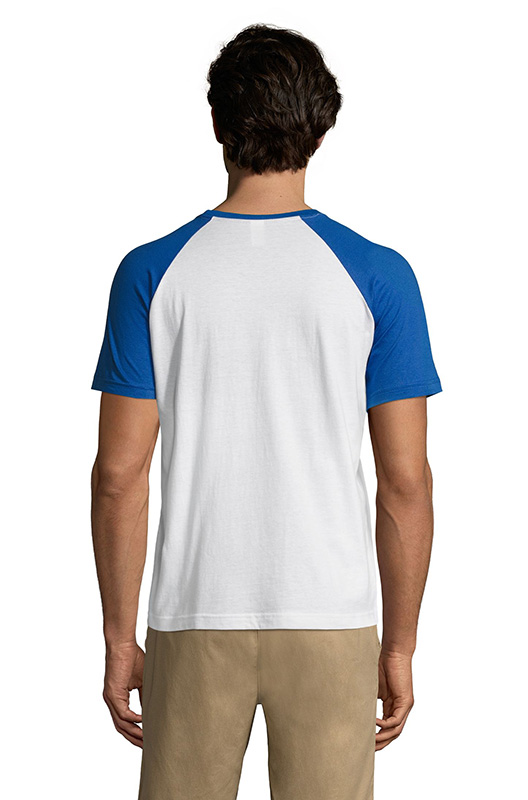 Sols Muška majica Funky white/blue veličina XXL 11190 - dodatni pogled