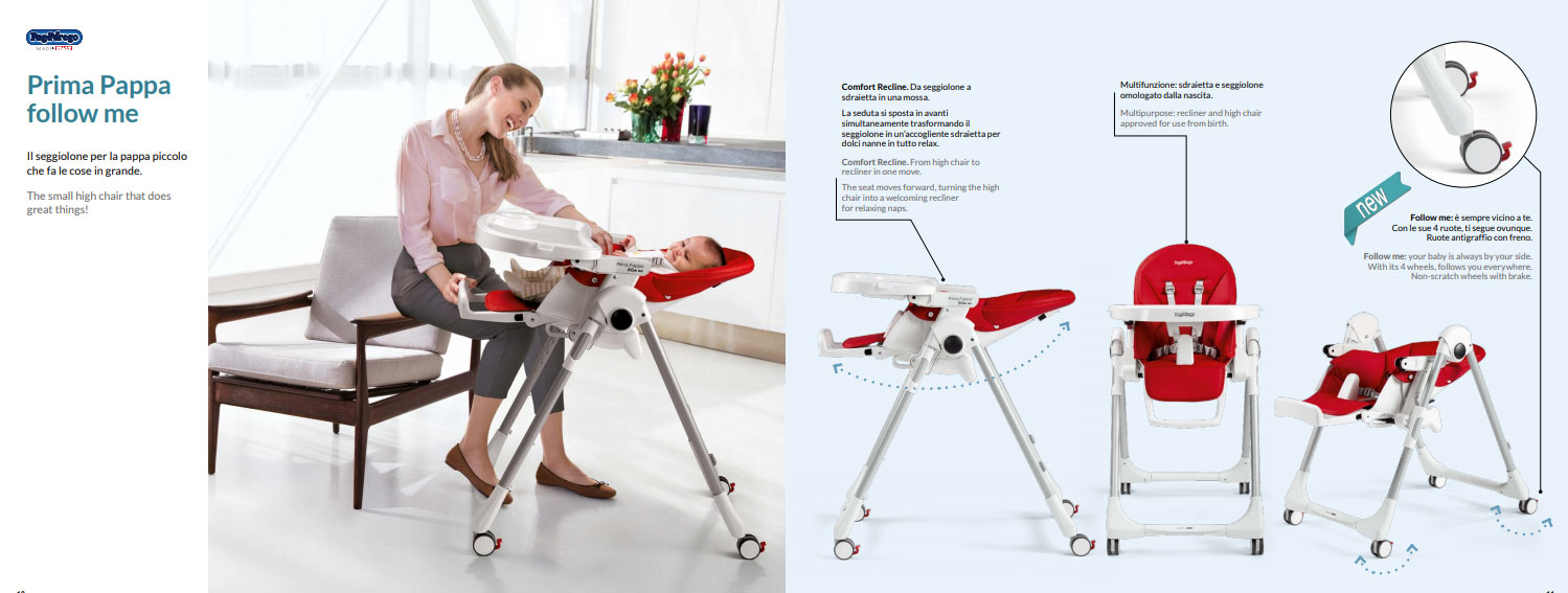 PEG PEREGO Stolica za hranjenje PRIMA PAPPA FOLLOW ME Mela - dodatni pogled