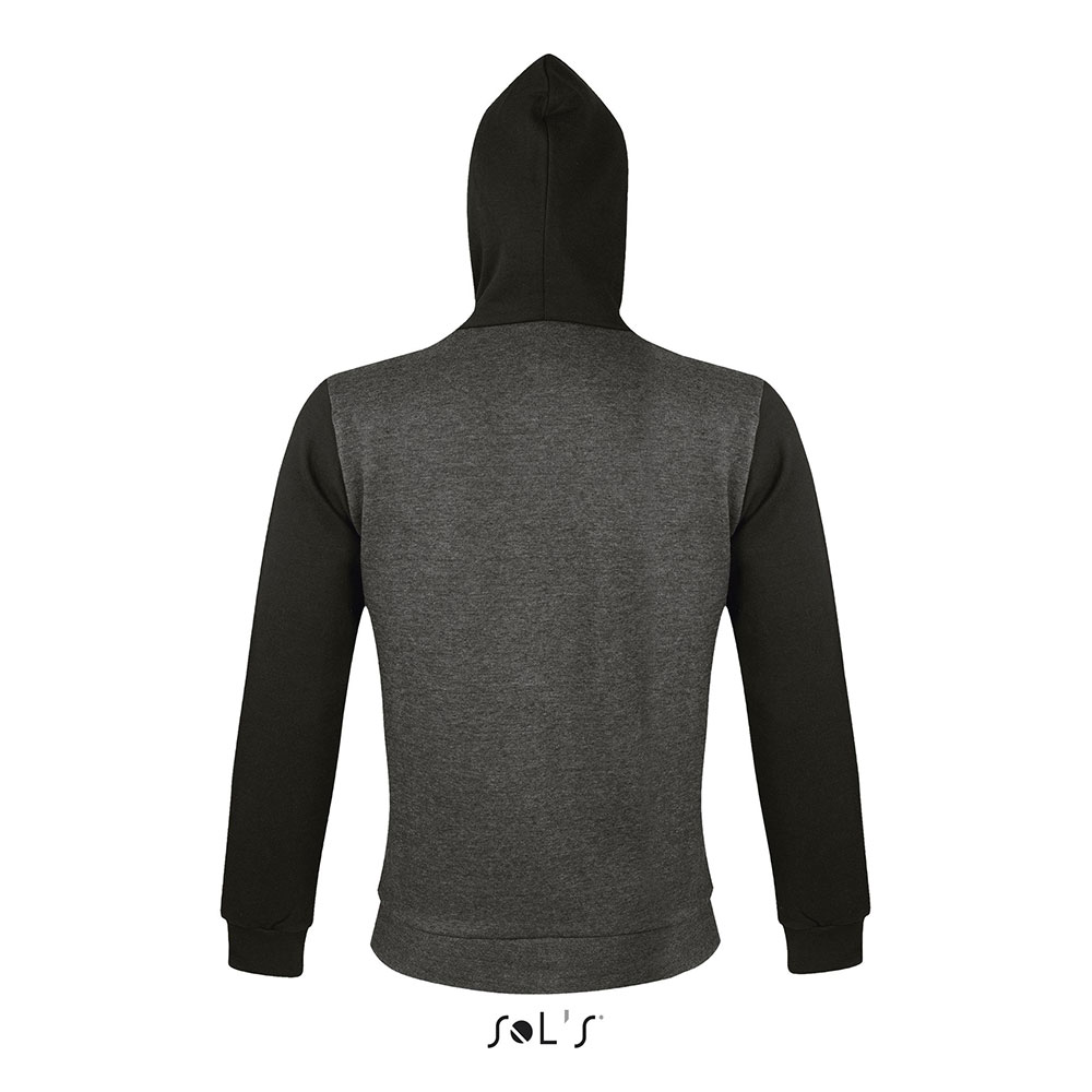 Sols Uniseks dukserica Silver charcoal/black veličina L 47700 - dodatni pogled