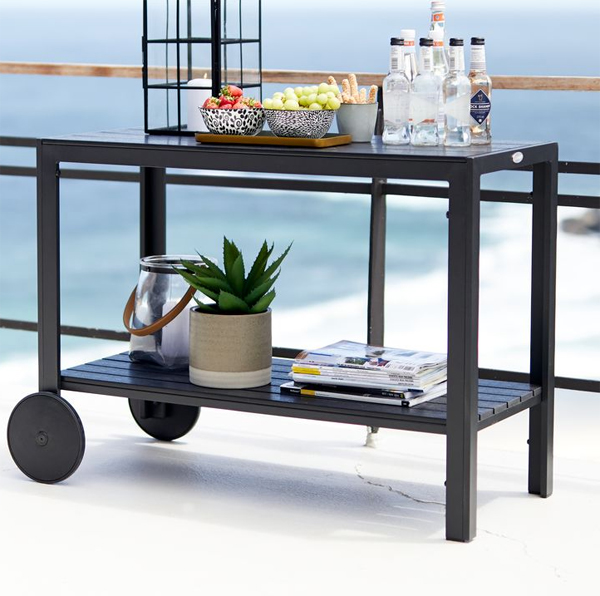 Baštenski stočić sa točkićima - dodatni pogled