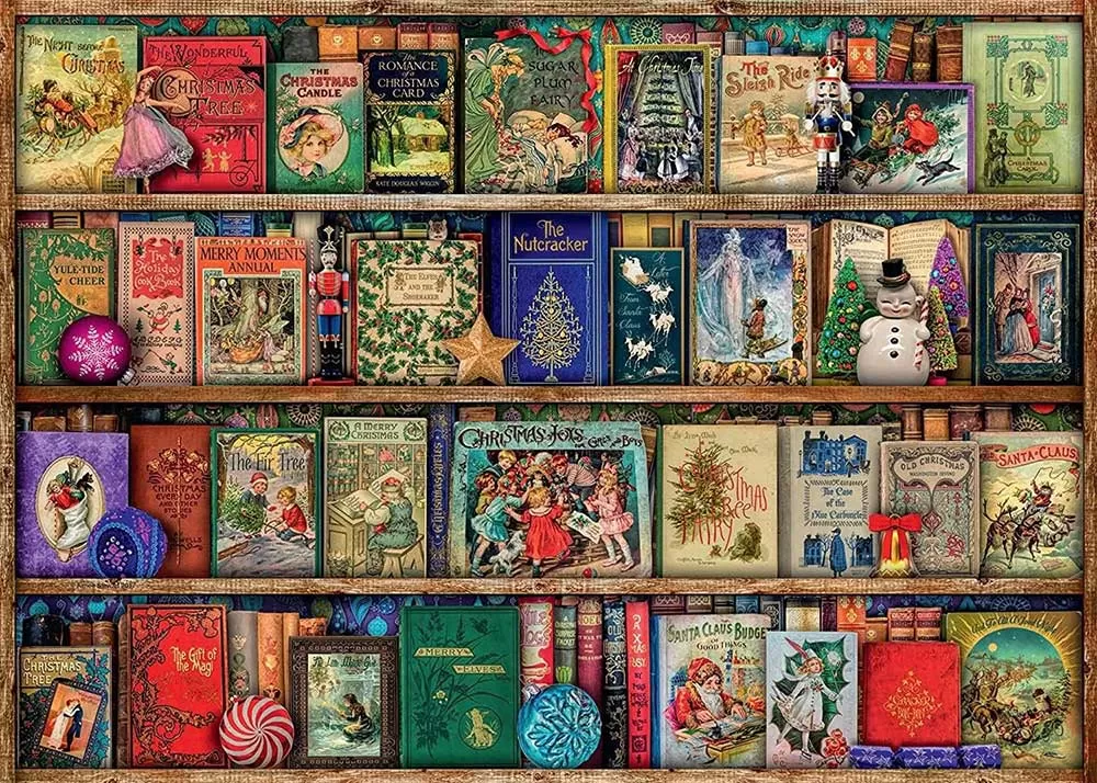 Puzzle Slagalica 1000 delova Božićna biblioteka Ravensburger 19801