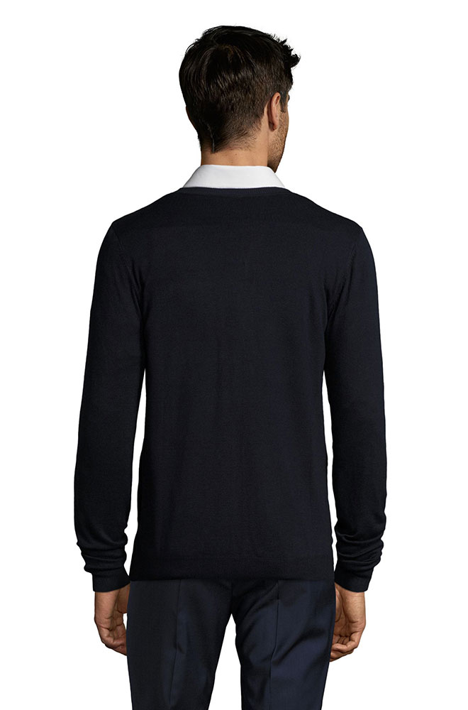 Sols Muški džemper na kopčanje Griffith Navy veličina 3XL 01715 - dodatni pogled