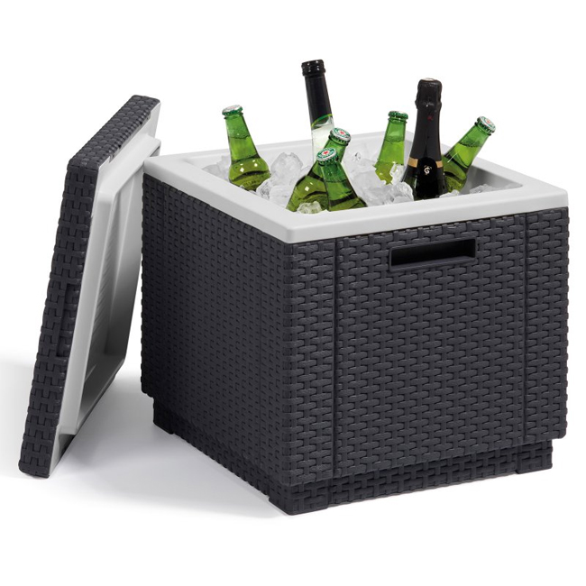 Curver Baštenski Sto, Tabure, ili Frižider - Ice Cube Grafit - dodatni pogled