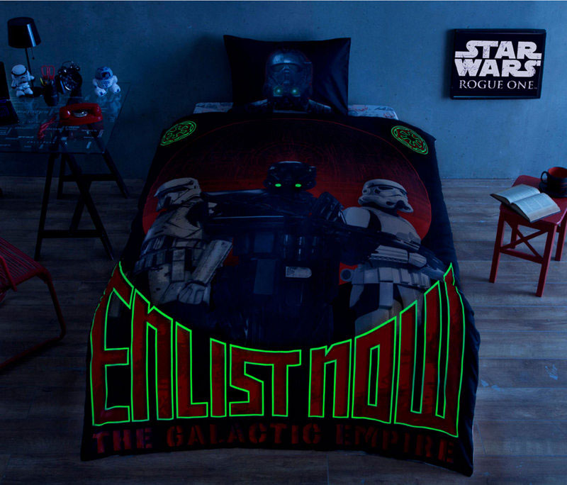 Dečija pamučna posteljina koja svetli u mraku Star Wars - dodatni pogled