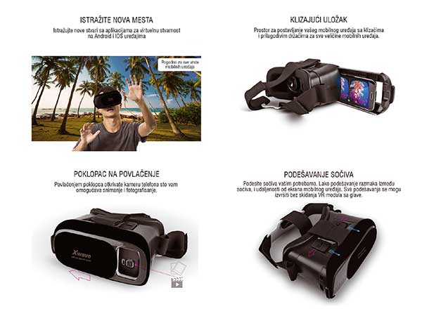 Virtual Reality 3D naočare za Smart telefon Xwave 023356 - dodatni pogled