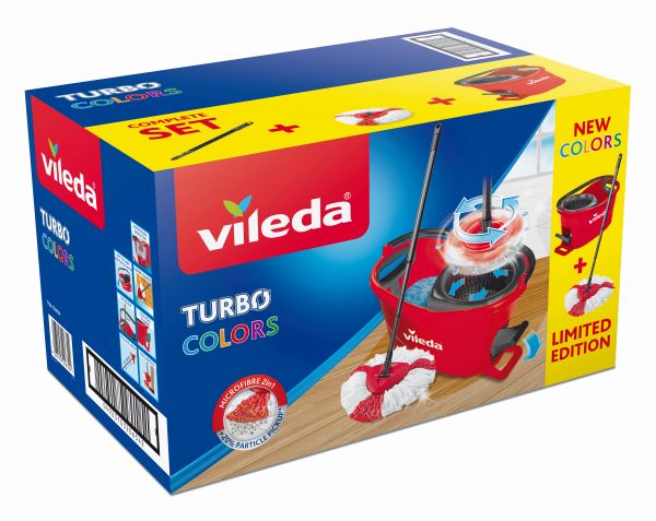 Vileda Turbo mop Colors set za čišćenje - crvena - ograničena serija - dodatni pogled