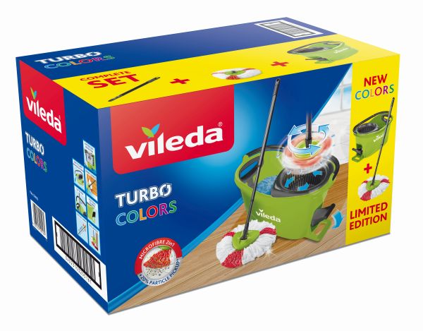Vileda Turbo mop Colors set za čišćenje - zelena - ograničena serija - dodatni pogled