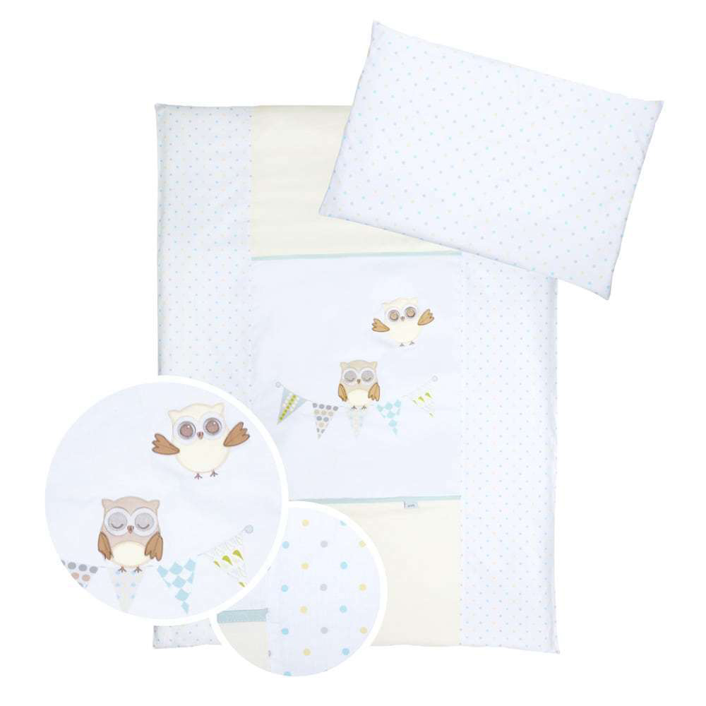 KLUPS Posteljina za bebe SET 5 delova NIGHT BIRDS Blue C-5/H238 - dodatni pogled
