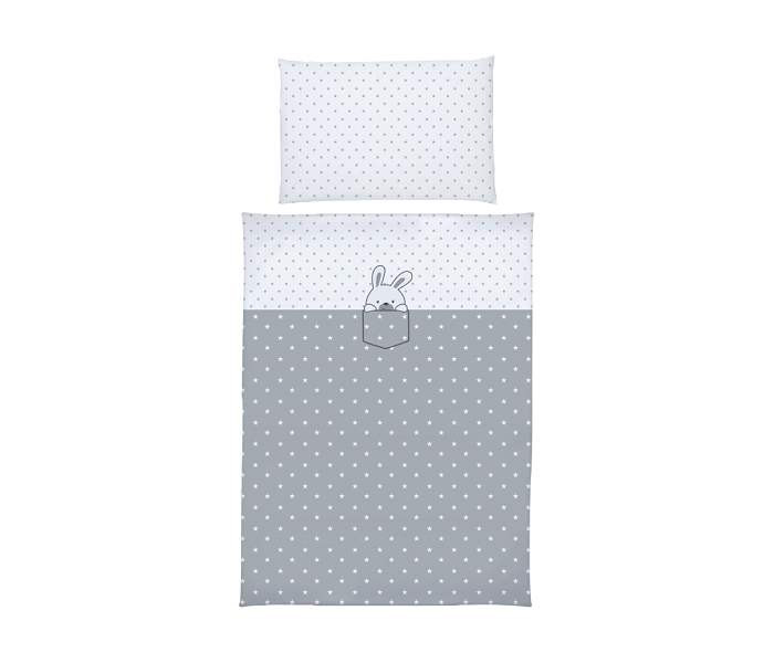 KLUPS Posteljina za bebe SET 2 dela LITTLE BUNNIES Grey C-2/H341 - dodatni pogled