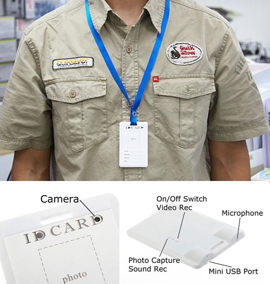 Špijunska kamera u obliku identifikacione kartice - dodatni pogled