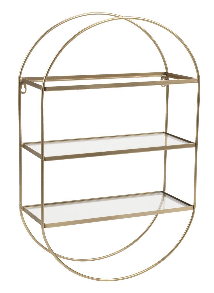 Viseća Zidna Polica Metal - Staklo - dodatni pogled