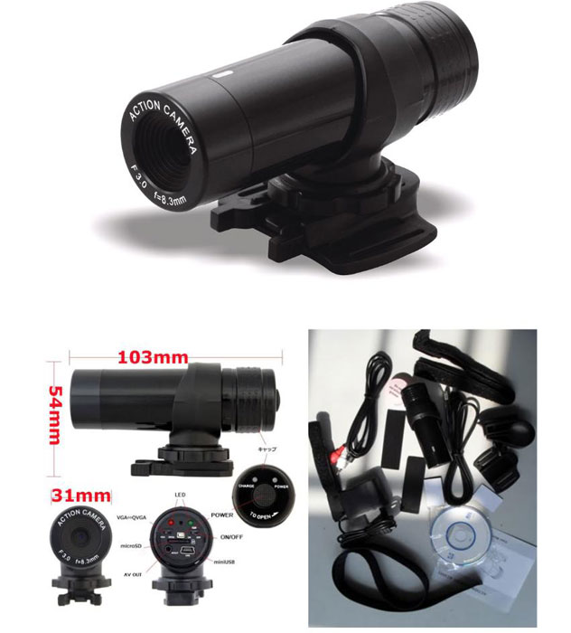 Vodootporna kamera za ronioce i sportiste 640 x 480 px - dodatni pogled