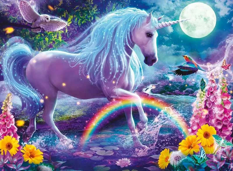 Glitter puzzle slagalice za decu 100XXL delova Svetlucavi jednorog Ravensburger 12980